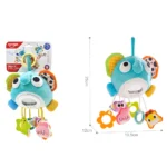 Jucărie zornăitoare elefant din pluș cu activități senzoriale, Huanger HE0562 (77952) - imagine 2