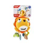 Jucărie zornăitoare leu din pluș cu activități senzoriale, Huanger HE0563 (77945) - imagine 3
