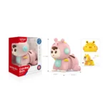 Păpușă interactivă cu mișcare, sunete și lumini, roz, Huanger HE0708 (19810) - imagine 2