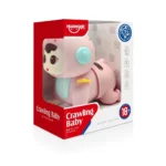 Păpușă interactivă cu mișcare, sunete și lumini, roz, Huanger HE0708 (19810) - imagine 3