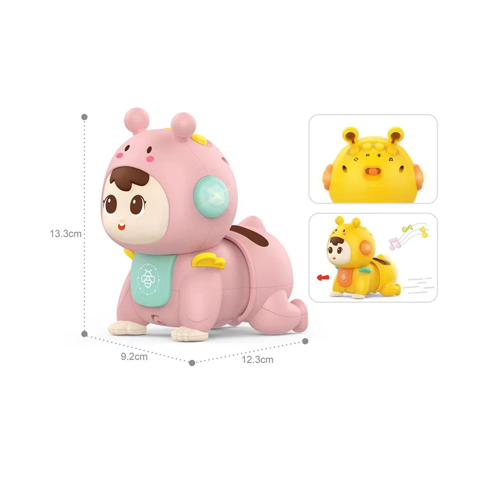 HE0708(3) Păpușă interactivă cu mișcare, sunete și lumini, roz, Huanger HE0708 (19810) - imagine 1