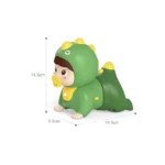 Păpușă interactivă cu mișcare, sunete și lumini, verde, Huanger HE0709 (78270)