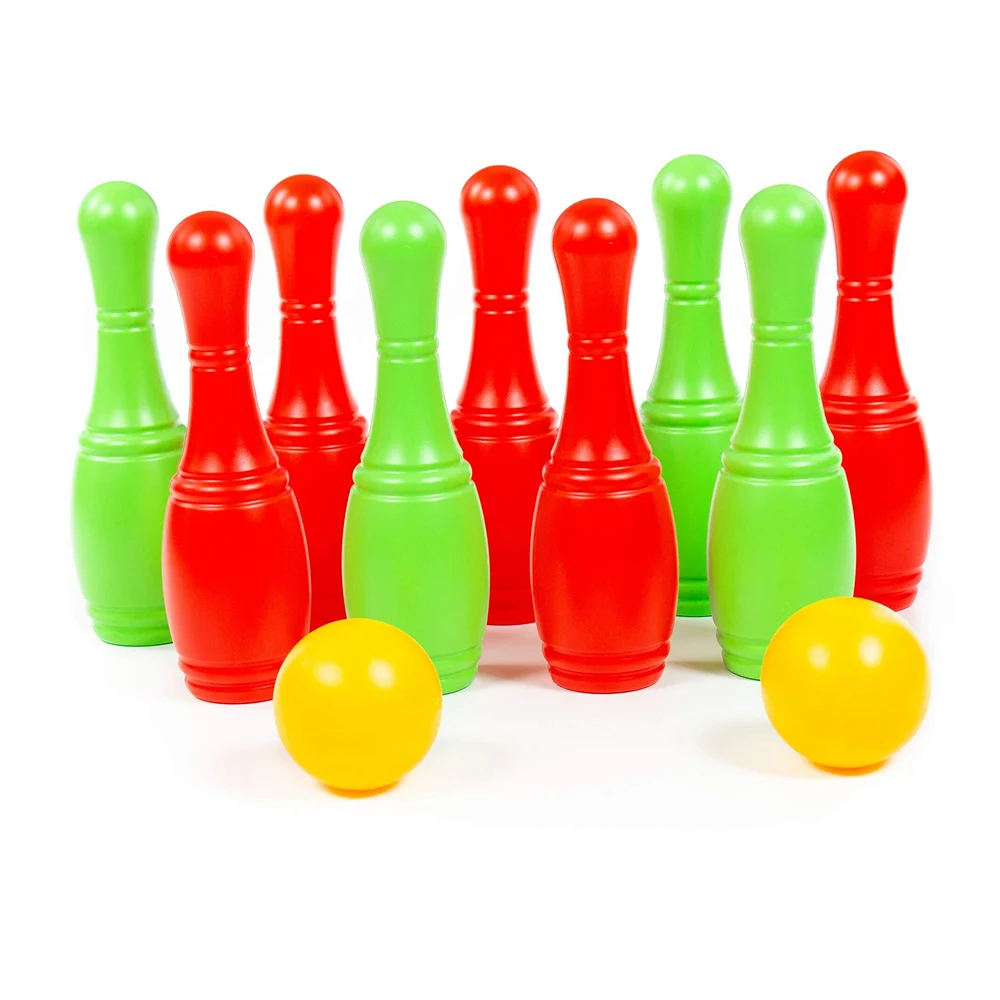 set-de-popice-jucarii-copii(2) Set de popice cu mingi – 9 piese, Polesie (6447) - imagine 1