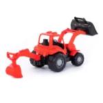 Tractor Krepysh cu excavator și cupă frontală, Polesie (44785) - imagine 2