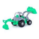 Tractor Krepysh cu excavator și cupă frontală, Polesie (44785) - imagine 5