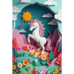 Trefl aniversar de 40 de ani - Artă pe hârtie: Unicorn, 160 elemente (40047) - imagine 2