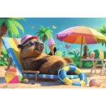 Relaxare în stil capibara, 100 de elemente (16537) - imagine 2