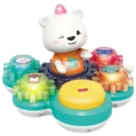 Jucărie muzicală interactivă Tobă cu ursuleț, Hola E8993 (02051)