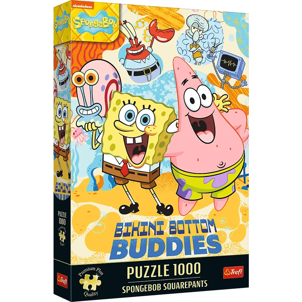 Новый проект (2) SpongeBob Pantaloni Pătrați, 1000 elemente Premium Plus (12081) - imagine 1