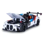Mașină din metal 1:24 BMW M4 GT3 negru cu sunete si lumini (se deschid usile) (68282A/2) - imagine 3