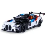 Mașină din metal 1:24 BMW M4 GT3 negru cu sunete si lumini (se deschid usile) (68282A/2)
