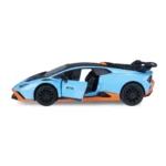 Mașină din metal 1:24 Lamborghini Huracán STO cu sunete si lumini (se deschid usile) (68279A) - imagine 7