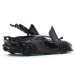 Mașină din metal 1:24 Lamborghini Aventador SVJ negru cu sunete si lumini (se deschid usile) (68269A/2) - imagine 2