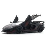 Mașină din metal 1:24 Lamborghini Aventador SVJ negru cu sunete si lumini (se deschid usile) (68269A/2) - imagine 4