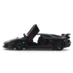 Mașină din metal 1:24 Lamborghini Aventador SVJ negru cu sunete si lumini (se deschid usile) (68269A/2) - imagine 5