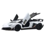 Mașină din metal 1:24 Lamborghini Aventador SVJ cu sunete si lumini (se deschid usile) (68269A/1) - imagine 3