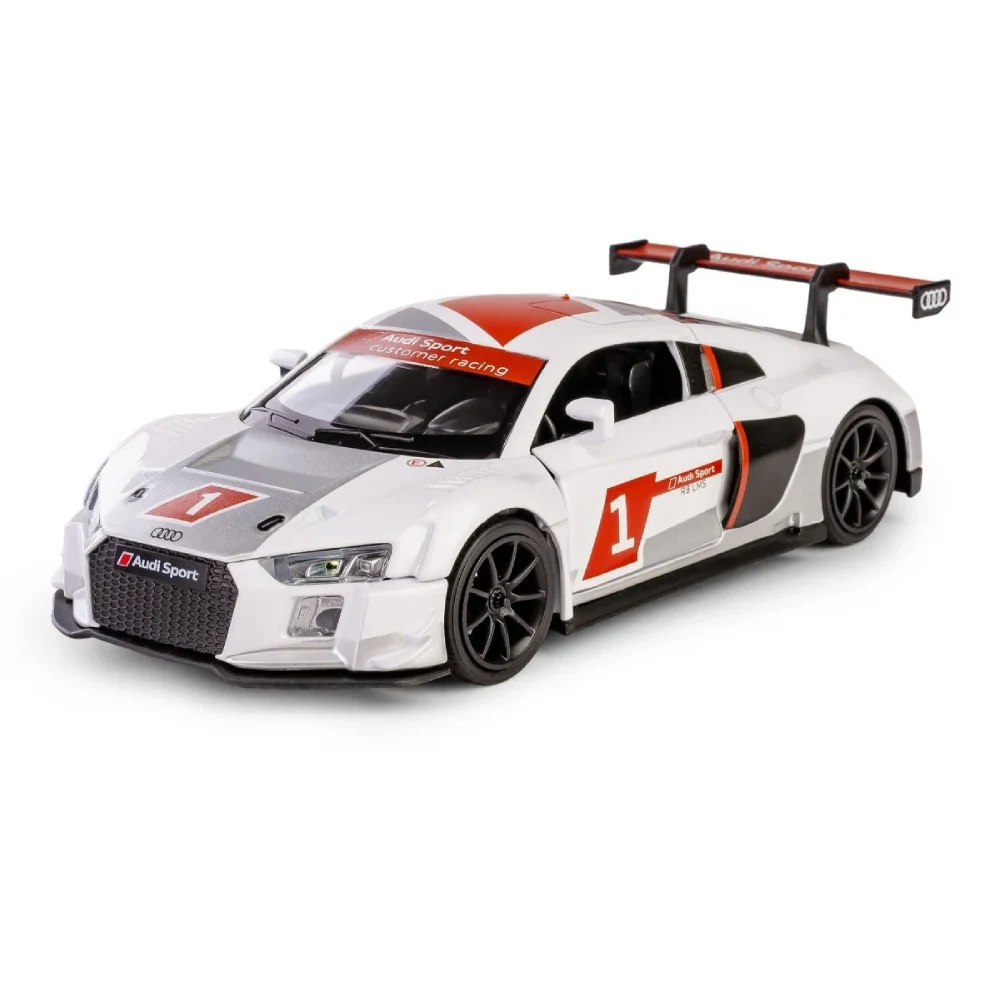 Новый проект - 2025-10-18T230641.663 Mașină din metal 1:24 Audi R8 LMS alb cu sunete si lumini (se deschid usile) (68262A/1) - imagine 1