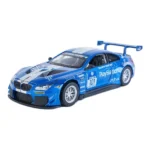 Mașină din metal 1:24 BMW M6 GT3 albastru cu sunete si lumini (se deschid usile) (68255A/1)