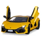 Mașină din metal 1:24 Lamborghini Revuelto galben cu sunete si lumini (se deschid usile) (68200A/2) - imagine 3