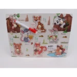 Puzzle din lemn+ tabla de desen (47755)