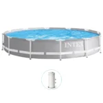 Piscină cu cadru metalic Prism Frame Premium 366×76 cm, 6503 L, cu pompă 2006 L/h, Intex (26712)
