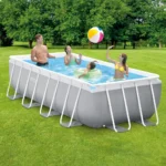 Piscină cu cadru metalic Prism Frame 400×200×122 cm, 8418 L, cu pompă 2006 L/h și scară, Intex (26790) - imagine 3