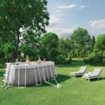 Piscină cu cadru metalic Prism Frame Oval 503×274×122 cm, 13365 L, cu pompă 5678 L/h, set complet, Intex (26796) - imagine 2