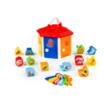Căsuță educativă cu sorter de forme, chei și animale, Polesie (6011) - imagine 3