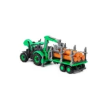 Tractor cu inerție Progress cu remorcă pentru lemne, Polesie (96487) - imagine 3