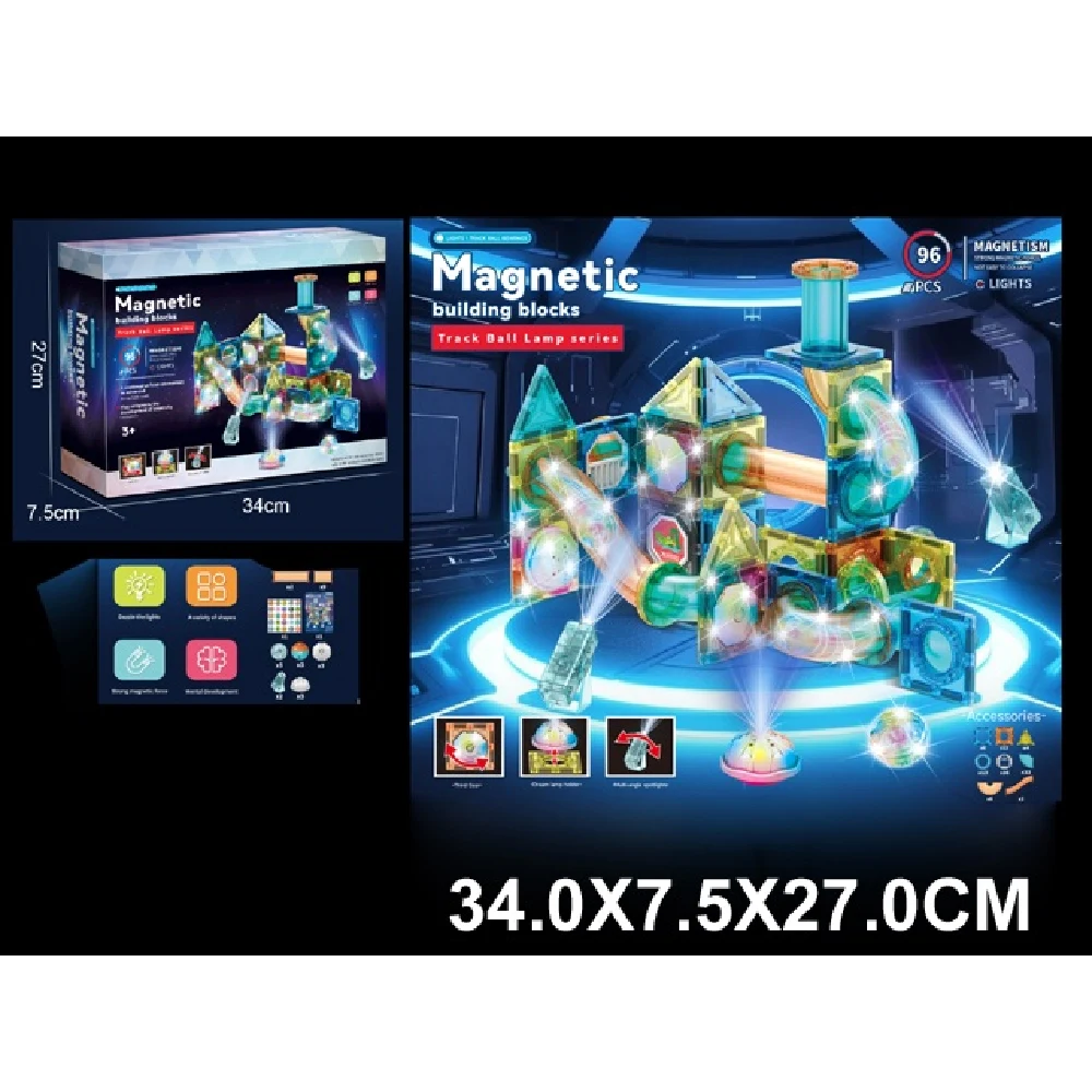 Новый проект (23) Constructor magnetic cu lumini (22723) - imagine 1