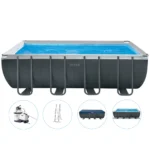 Piscină cu cadru metalic Ultra XTR Frame 549×274×132 cm, 17203 L, filtru nisip 5700 l/h, set complet, Intex (26356)