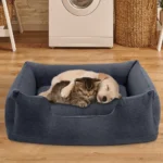 Pat gonflabil pentru animale de companie cu pompă, 79×58×22 cm, Intex (48701) - imagine 2