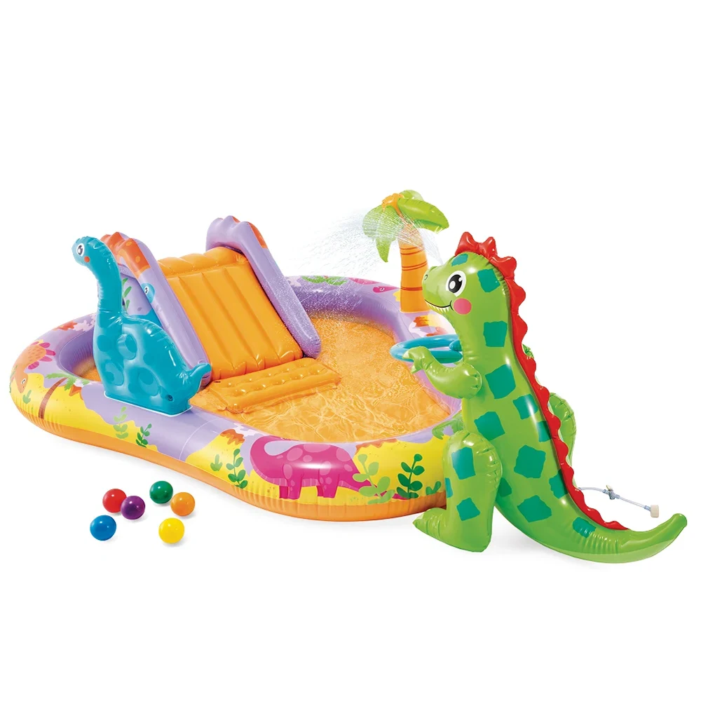 56139 Centru de joacă gonflabil Dino Park, 201×157×69 cm, 159 L, max. 54 kg, 2+ ani, Intex (56139) - imagine 1