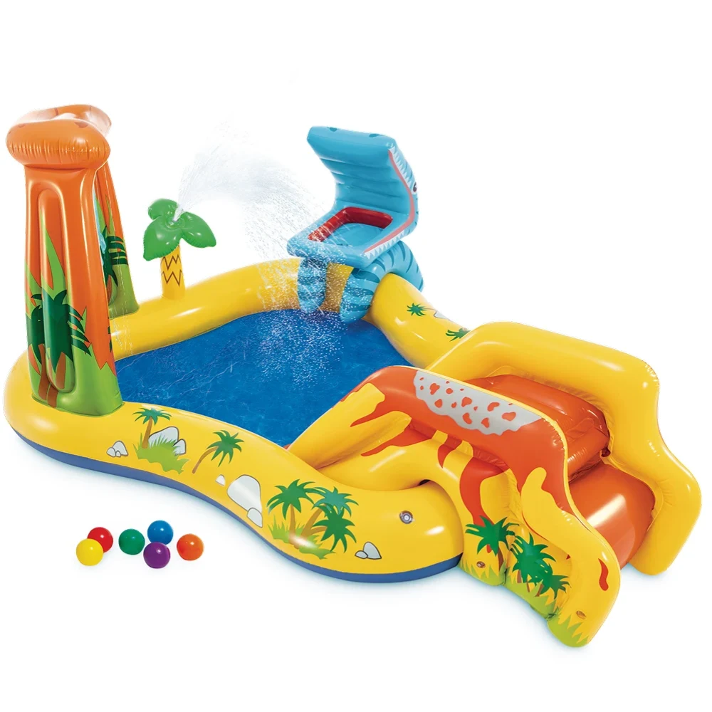 57444 Centru de joacă gonflabil Dino Park, 249×191×109 cm, 310 L, max. 81 kg, 2+ ani, Intex (57444) - imagine 1