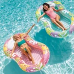 Saltea gonflabilă tip șezlong, cu pernă, Tropical Oasis, 206×122 cm, max. 100 kg, Intex (57803) - imagine 2