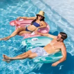 Scaun gonflabil cu mânere și suport pentru pahare, 152×99 cm, max. 100 kg, 2 culori, Intex (58859) - imagine 2