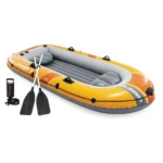 Barcă gonflabilă Challenger 3 cu vâsle și pompă, 295×137×43 cm, max. 255 kg, Intex (66313)