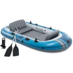 Barcă gonflabilă Excursion 4 cu vâsle și pompă, 315×165×43 cm, max. 500 kg, Intex (66324)