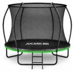 Trambulină pentru copii cu scară, 244 cm, Jucarii.md (RT-T8 verde)