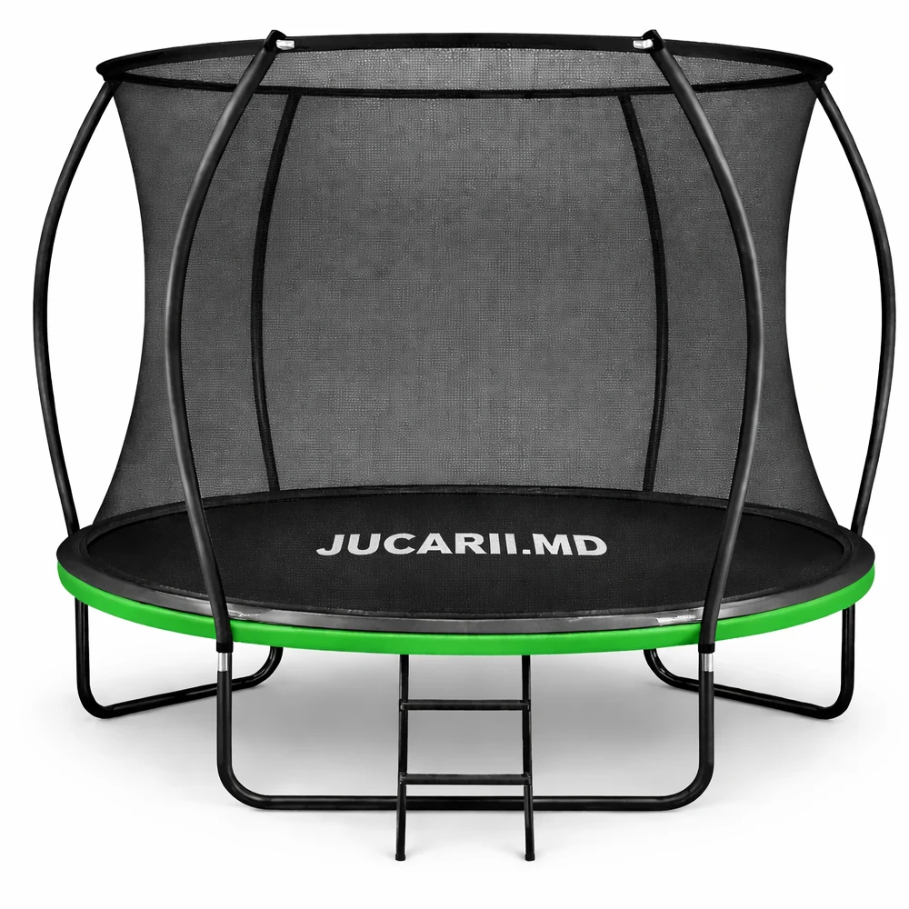 4 Trambulină pentru copii cu scară, 305 cm, Jucarii.md (RT-T10 verde) - imagine 1