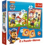 Puzzle 2 in 1 + Memos "Patrula Catelusilor" (93337)