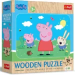 Faceți cunoștință cu frumoasa Peppa, 24 elemente din lemn (202625)
