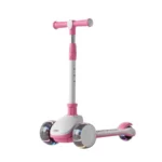 Trotinetă pentru copii cu 3 roți luminoase, platformă cu lumini și muzică, roz, RTM Scooter (88641)