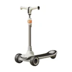 Trotinetă pentru copii cu 3 roți luminoase, platformă cu muzică și lumini, iluminare spate, alb, RTM Scooter (73029)