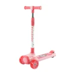 Trotinetă pentru copii cu 3 roți luminoase, platformă cu lumini și muzică, roz, RTM Scooter (87729)