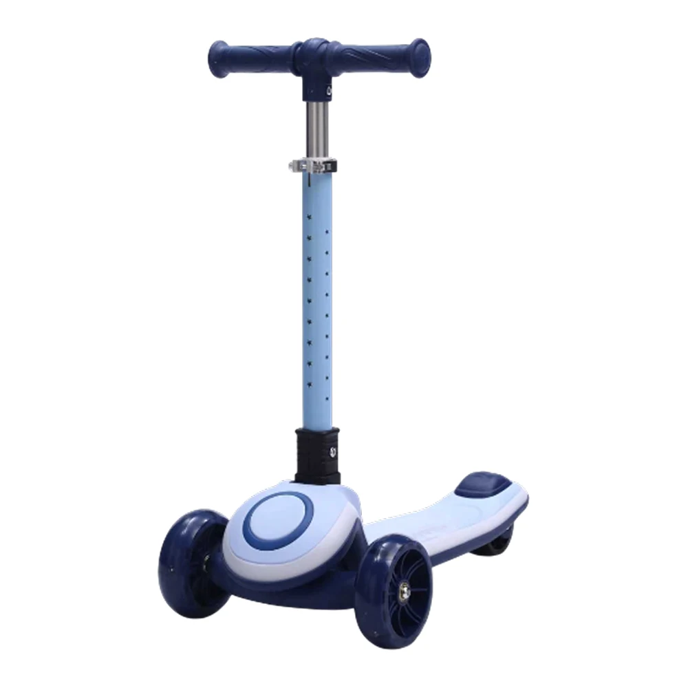 JSC802(1) Trotinetă pentru copii cu 3 roți luminoase, platformă și ghidon cu lumini, albastru, RTM Scooter (42568) - imagine 1