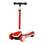 Trotinetă pentru copii cu 3 roți luminoase, platformă cu muzică și lumini, ghidon cu lumini, roșu, RTM Scooter (41127)