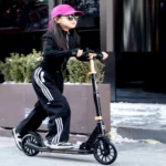 Trotinetă pentru copii cu 2 roți, frână de mână și ghidon reglabil, negru, RTM Scooter (95816) - imagine 2