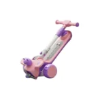 Trotinetă pentru copii 6 în 1 cu scaun, mâner parental, roți luminoase și muzică, roz, RTM Scooter (91238) - imagine 3