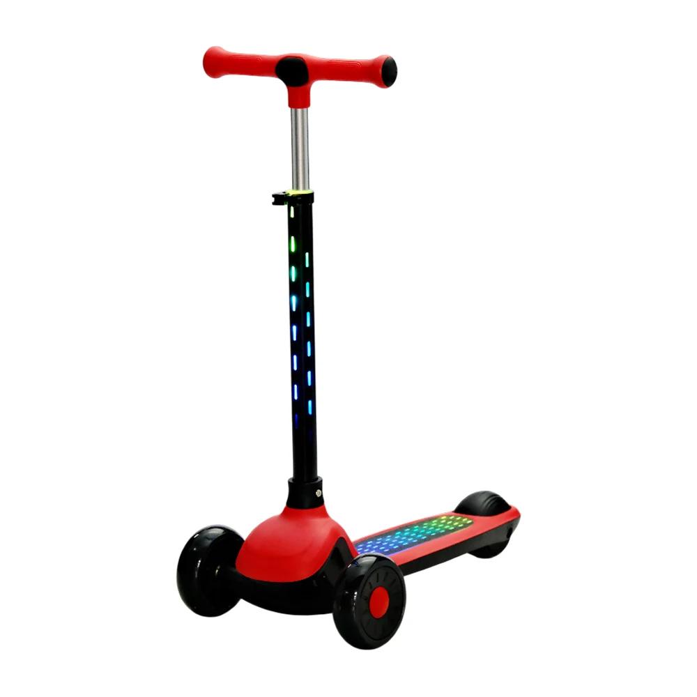 JSCY6026(1) Trotinetă pentru copii cu 3 roți luminoase, platformă și ghidon cu lumini, roșu, RTM Scooter (46894) - imagine 1